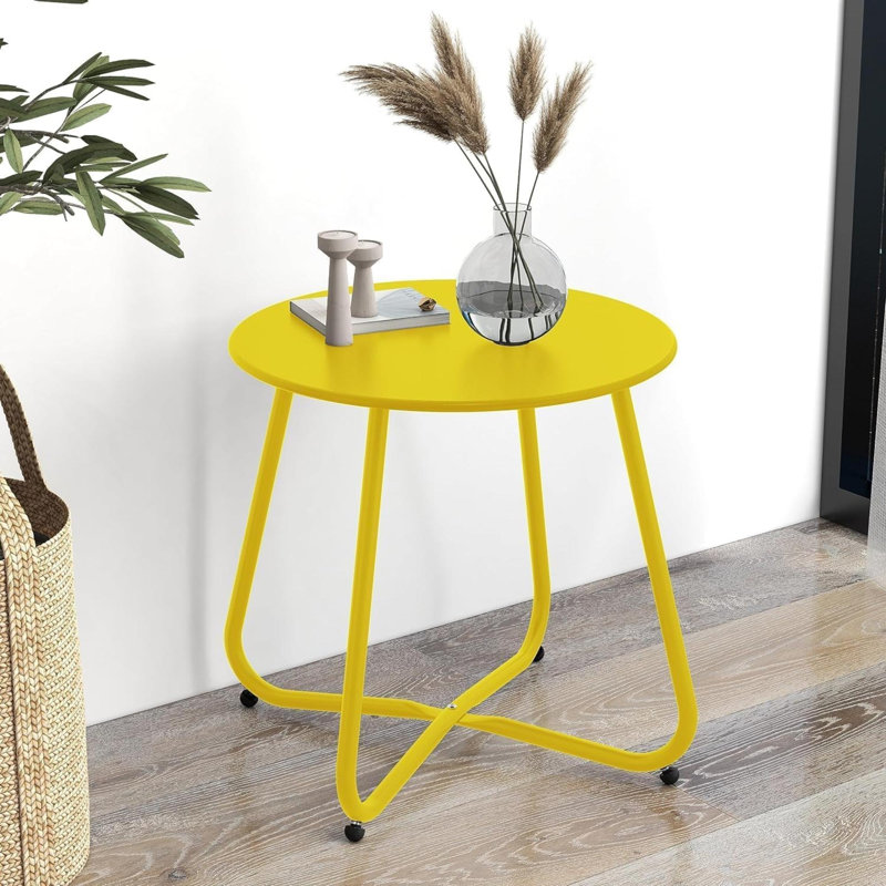 Table d'appoint d'extérieur en acier résistant aux intempéries Lemon 18