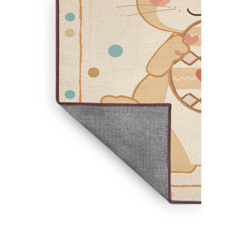 Tapis beige moderne et contemporain lavable à la machine Merrionette, 2 x 5