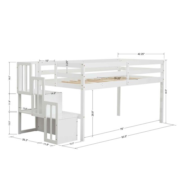 Harriet Bee Beza Kids Twin Loft Bed & Reviews | Wayfair