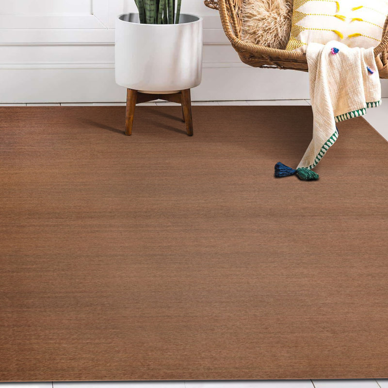 Espresso Flatweave Washable Non-slip 5' x 7' Rug