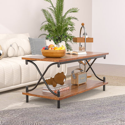 Kempst 4 Legs Coffee Table with Storage by Trent Austin Design