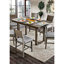 Ensemble de salle à manger 7 pièces à hauteur de comptoir gris