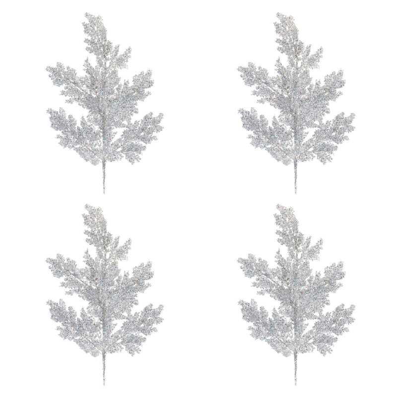 Glitter Pine Spray (Set of 4)