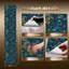 Rouleau de papier peint pelez et collez amovible bleu sarcelle victorien l 23,6 po x H 118 po-129704605