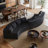 Corduroy Curved Sectional Sofa With Four Pillows,2 Modules-1680643387