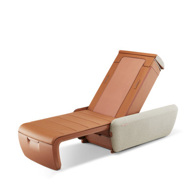 Leather Heated Massage Chair Ottoman Included