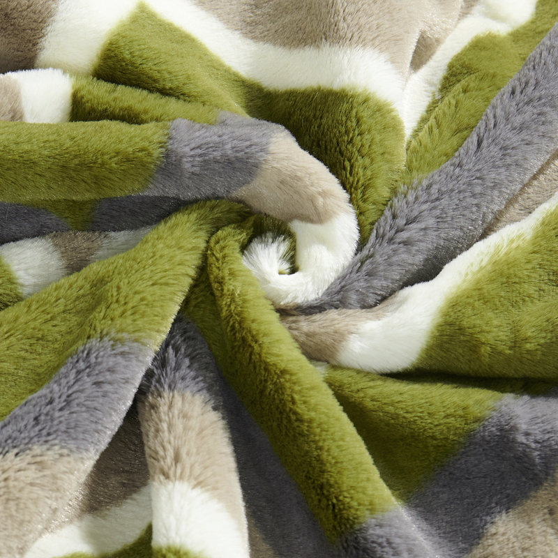 Chevron Square Cushion Cover, Taupe Green
