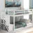 Twin Over Floor Bunk Bed, White - Storage For A Tidy Room, Made Of Pine Bed In With Functional Solid Stability-1329151050