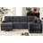 4 Pieces 108" Sleeper Sectional U Shaped Modular Sofa Bed With Storage Space-985757969