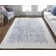 Tapis rectangulaire ivoire / bleu en laine touffeté à la main Rectangle Norvan