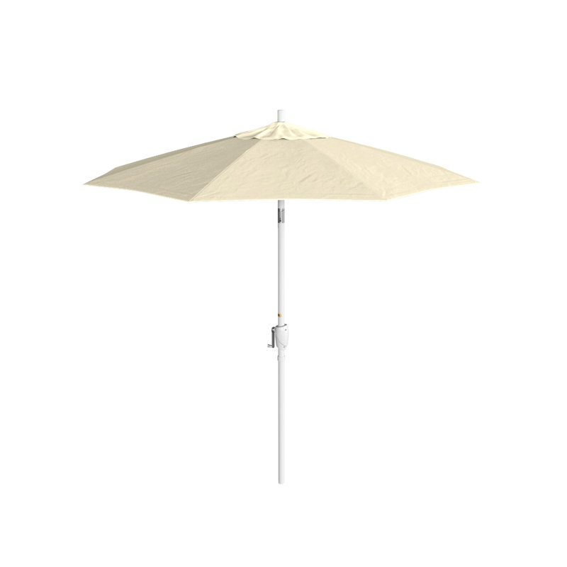 Parasol de marché 7,5', Gris, Toile Sunbrella® naturel, Sunbrella®