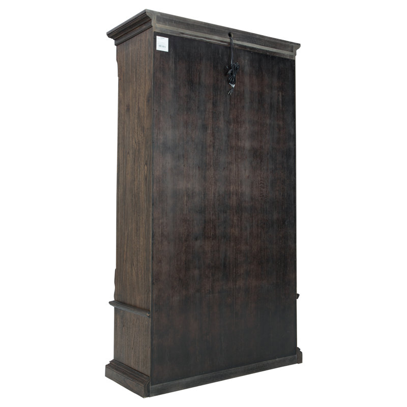 Adjustable Brown Wood Traditional Bookcase with Drawer