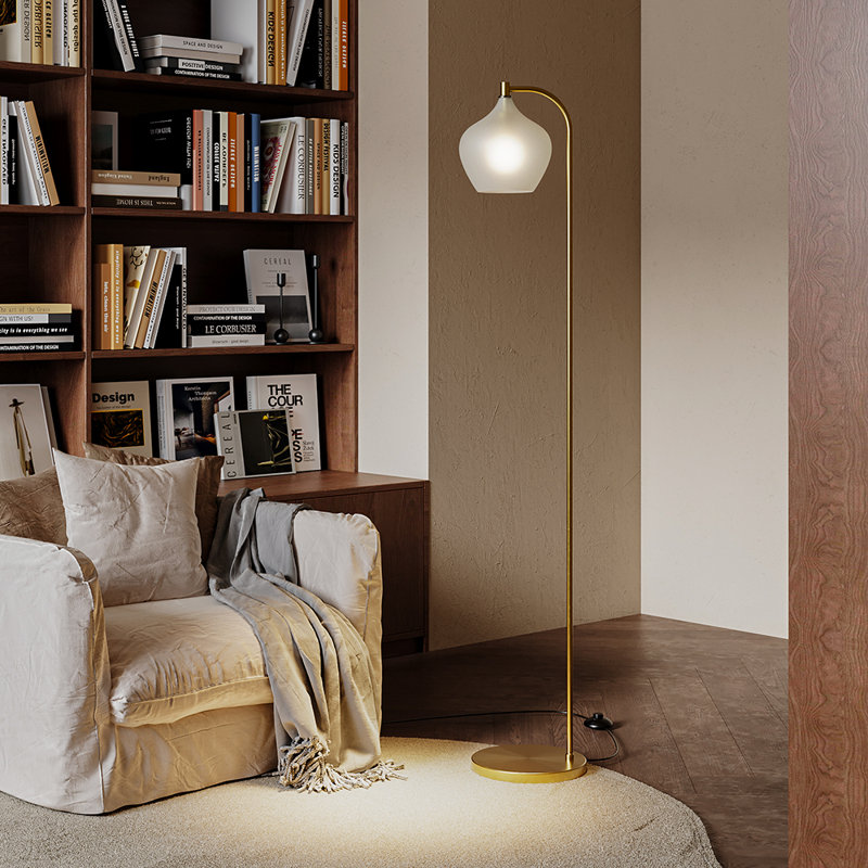 Moriches 150cm Gold Arched Floor Lamp