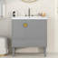Ensemble de meuble-lavabo sur pied simple 30 po avec plateau en céramique Issachar-259859248-263404651