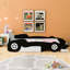 Lit plateforme simple en forme de voiture de course avec roues, noir-1809989958