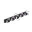 Luminaire de meuble-lavabo à 5 lumières de style moderne avec finition noire en métal de haut en bas en métal noir pour salle de bain Luminaires à DEL