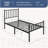 Birmati Minimalist Bed Frame with Headboard and Footboard-306807483-308272607