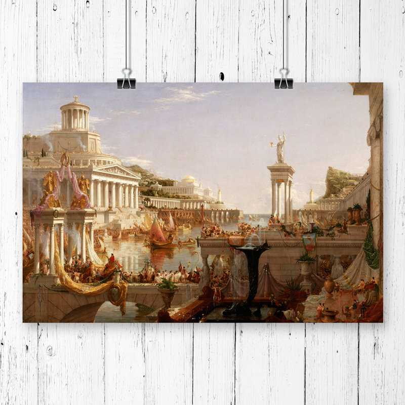 Thomas Cole - No Frame Painting, 42cm H x 59.4cm W