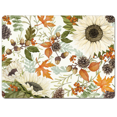 Plastic / Acrylic Floral Rectangle Placemat
