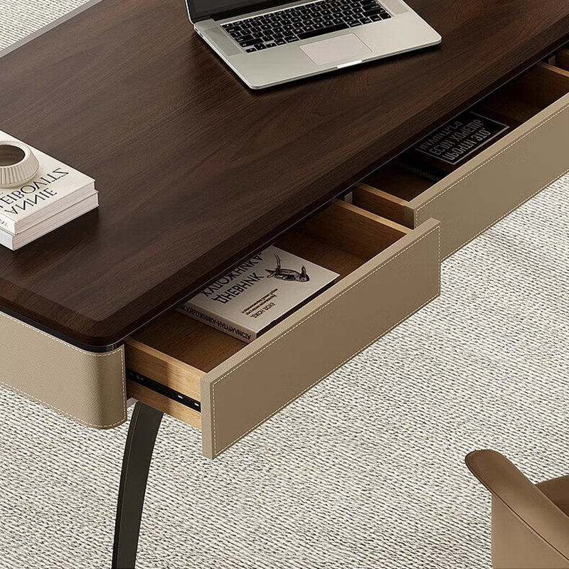 Bureau de style italien avec lumière luxueuse, H 29,53 po x l 47,24 po x P 23,62 po