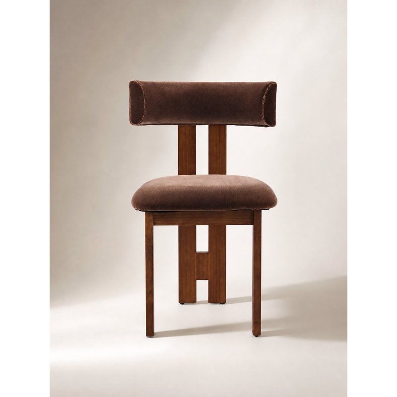 Crutcher Upholstered Back Side Chair Dining Chair, Brown