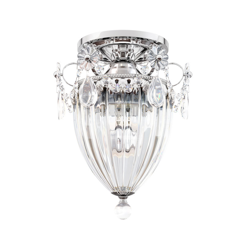 Bagatelle 1 - Light Semi Flush Mount, Heritage Handcut, Silver