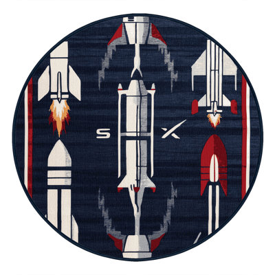 Machine Washable Space Gray Area Rug