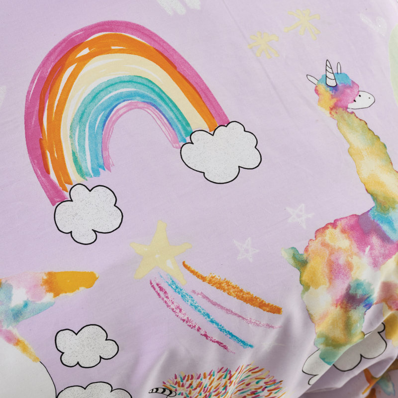 Unicorniverse Cotton Abstract Duvet Cover Set with Pillowcases Included, Double Duvet Cover + 2 Standard Pillowcases