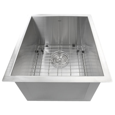 Pro Series 15'' L Single Bowl Stainless Steel Kitchen Sink