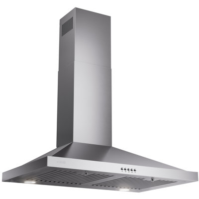 Vikio Pro 30 Inch Wall Mount Range Hood Convertible Stainless Steel, 380 CFM, ETL Certified with Dishwasher-Safe Baffle Filters & LED Lighting for Kitchen