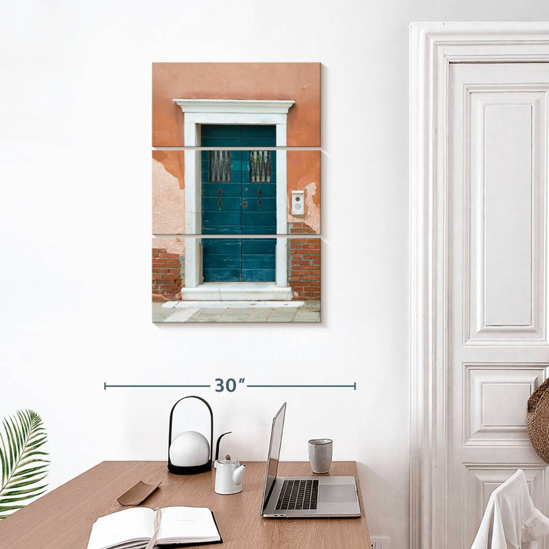 Porte rétro à Venise, H 32 po x l 20 po