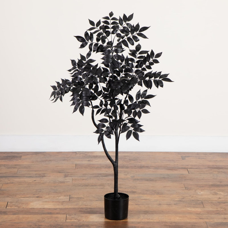 4Ft. Artificial Halloween Black Sumac Tree