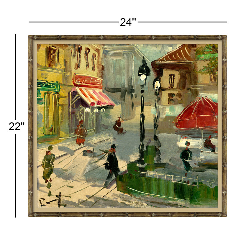 Paris Street Cityscape 1955 Print