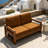 Gustina Solid Wood Teak Outdoor Loveseat With Cushion And Arms-1171304326-1171343905