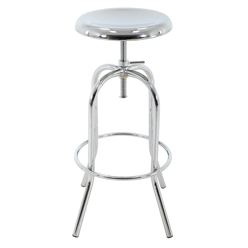 Analayah Swivel Steel Adjustable Height Counter Stool with Steel Frame