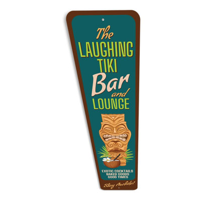 The Tiki Bar and Lounge Aluminum Sign