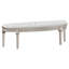 Colwood Silver Oak Upholstered Curved Bench