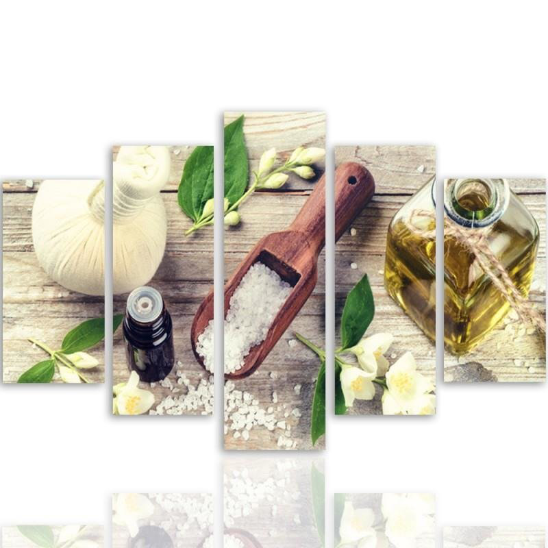Herbs and Spices 5 Piece Wrapped Canvas Wall Art Set, 100cm H x 200cm W