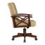 Chaise rembourrée et pivotante rembourrée tabac