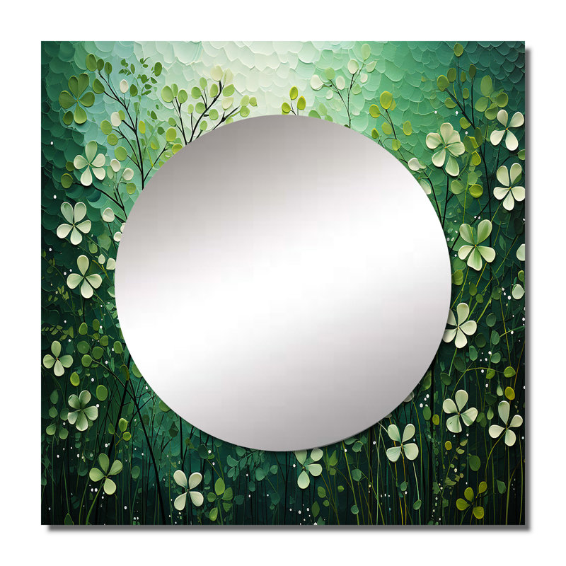 Cristal - Herbes blanches et vertes Symphony II, 29 po x 29 po