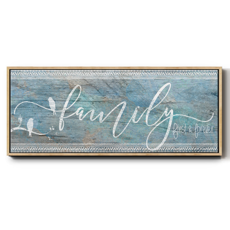 Family First- Framed Canvas, 20" H x 50" W
