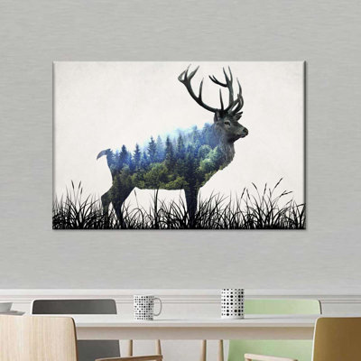 Abstract Forest Buck Canvas Print
