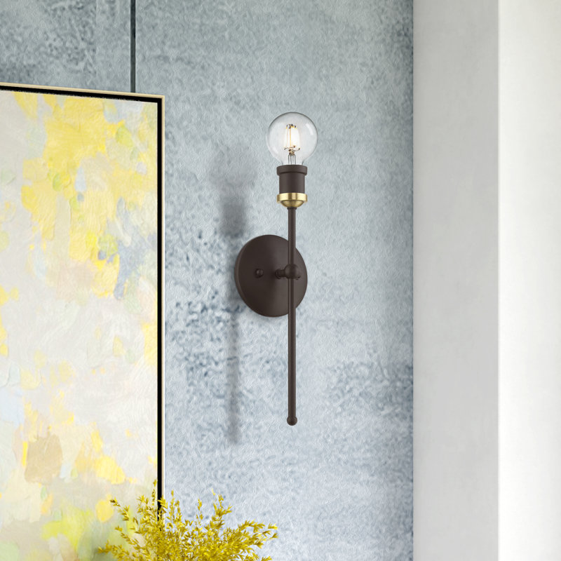 Grogan Steel Armed Sconce, Bronze