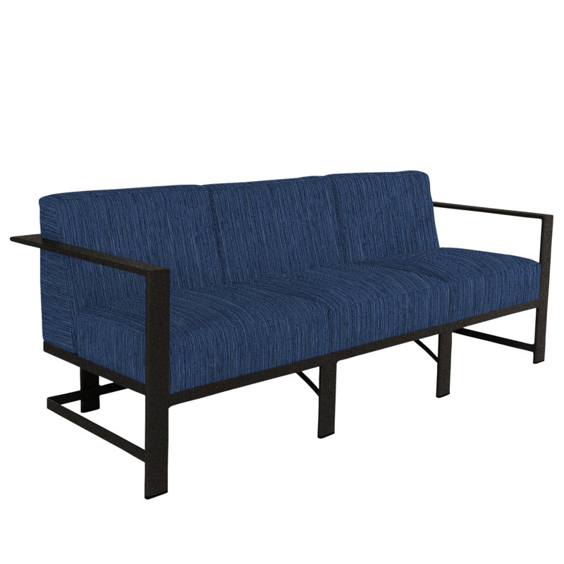 Studio Outdoor 3 - Seat Patio Sofa, Sahara Cafe, Carbon Black