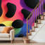 Papier peint adhésif pelez et collez Rainbow leopard-1160940826