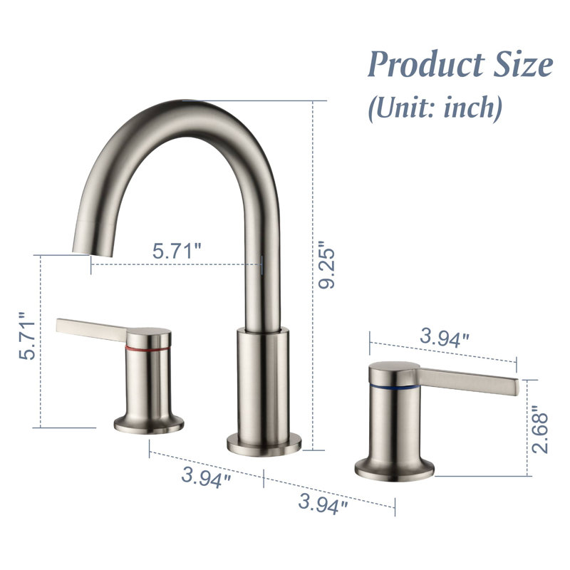 2-handle Bathroom Faucet, Silver