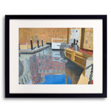 Reflections At The Seaport Print by Sol Hartman