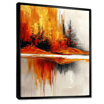 Opsincs Abstract Autumn Forest In Ethereal Horizon II - Landscapes Wall Art