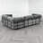 Modular Upholstered Boneless Sectional Sofa Bed-331551110