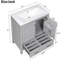 Meuble-lavabo de salle de bain avec lavabo simple, meuble-lavabo encastré et armoire de rangement pour salle de bain